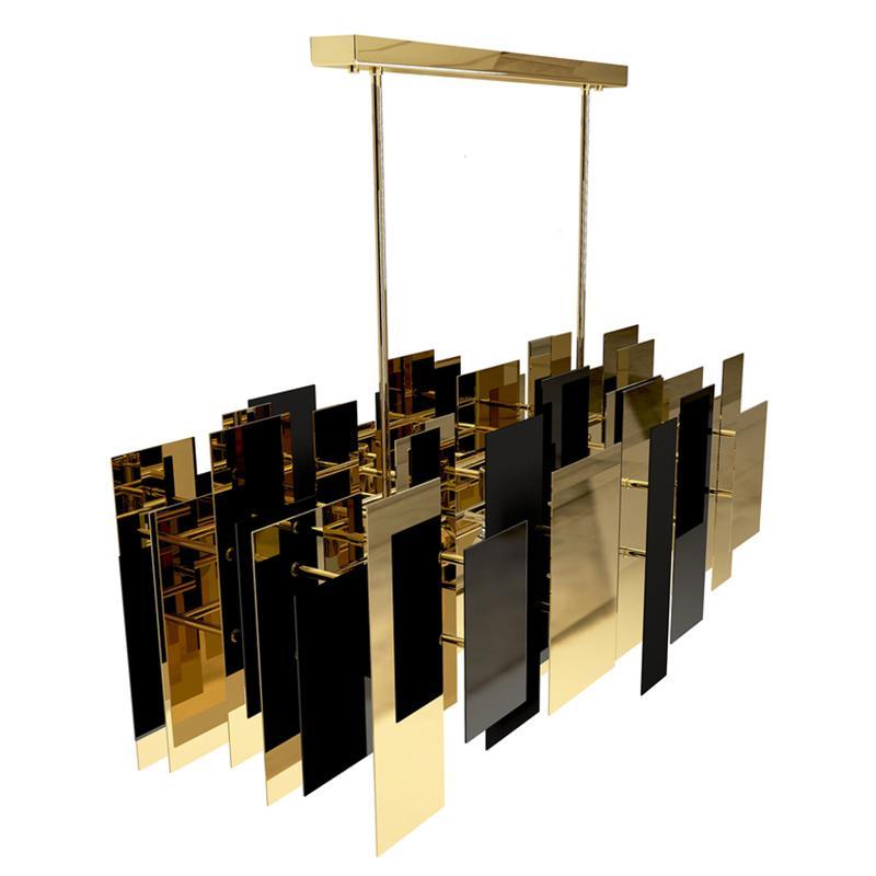Luxurious Reflective Metal Chandelier - Image 2
