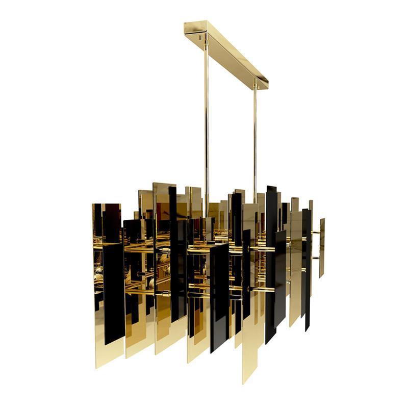 Luxurious Reflective Metal Chandelier - Image 5