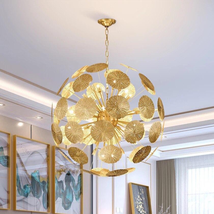 Gold Copper Spherical Chandelier - Image 5