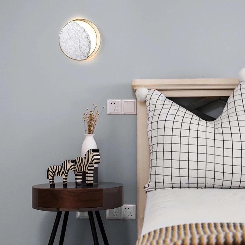Round Marble Design Wall Lamp - Image 2