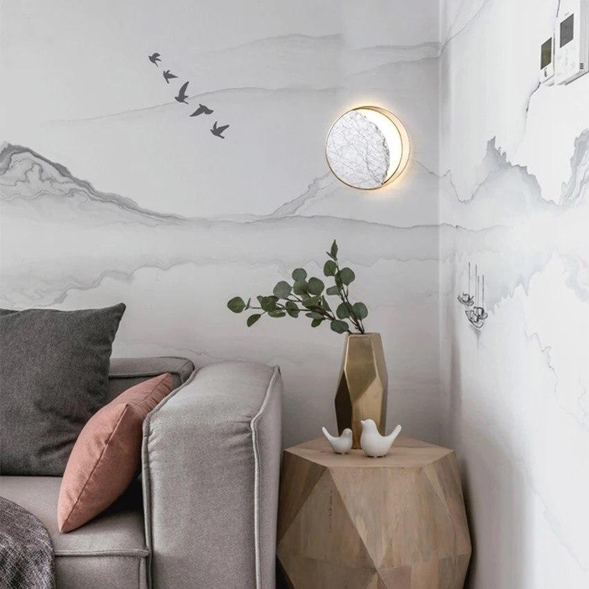 Round Marble Design Wall Lamp - Image 5