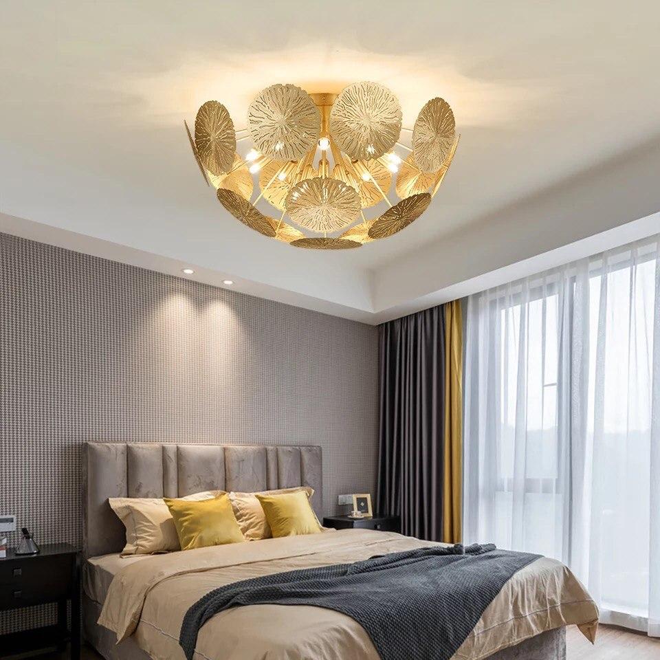 Gold Flower-like Hemisphere Chandelier - Image 5