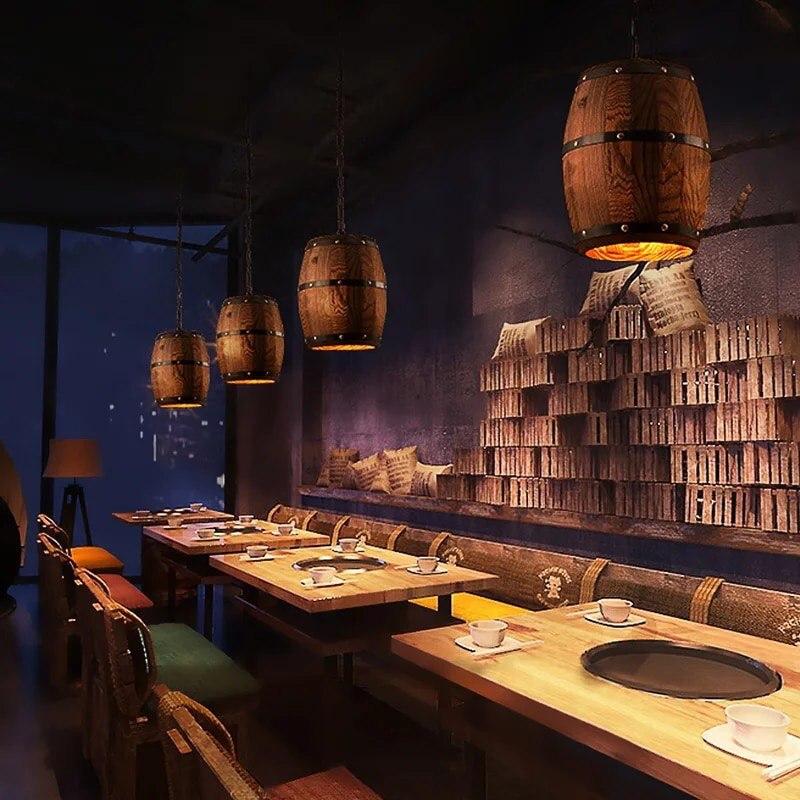 Vintage Solid wood Pendant Light - Image 2