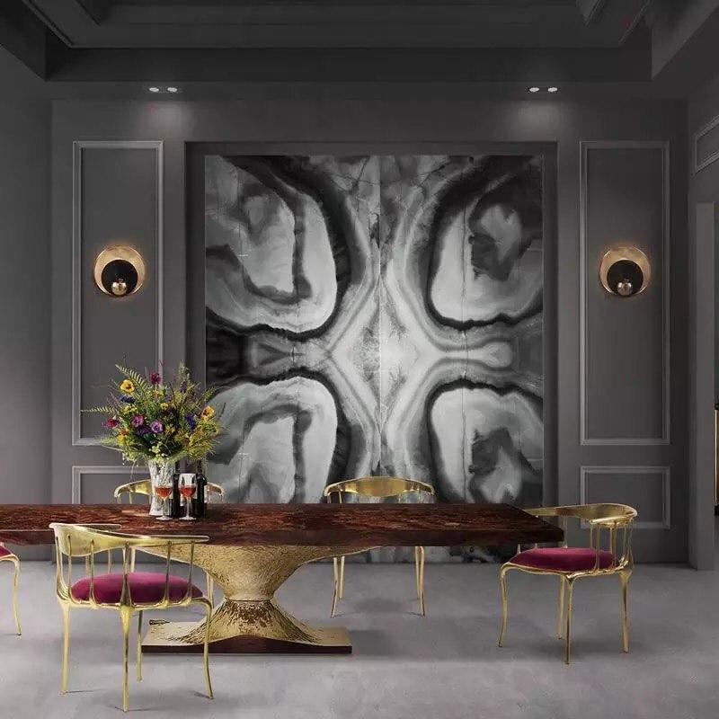 Creative Round Golden Stone Wall light - Image 4
