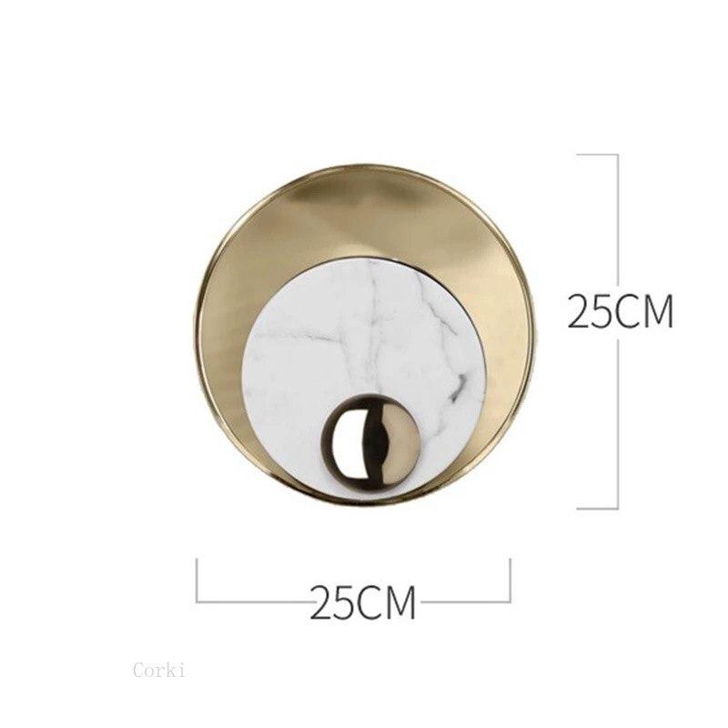Creative Round Golden Stone Wall light - Image 2