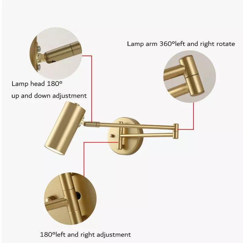 Vintage Adjustable LED Wall Lamp - Image 7