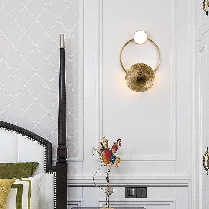 Modern Creative Bronze Ring Wall Lamp - Image 4