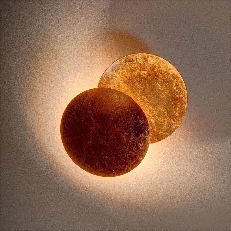 Italian Smith Lederam Solar Eclipse Wall Lamp - Image 3
