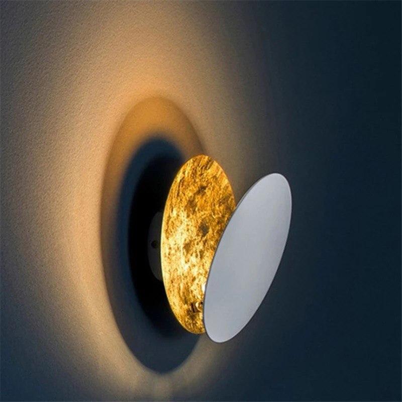 Italian Smith Lederam Solar Eclipse Wall Lamp - Image 4