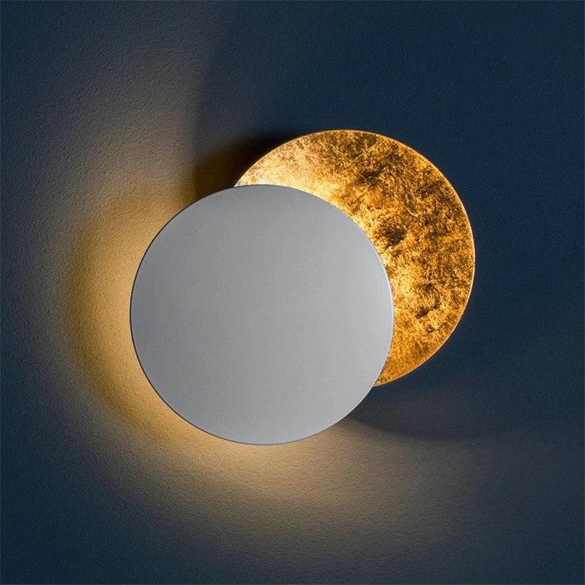 Italian Smith Lederam Solar Eclipse Wall Lamp