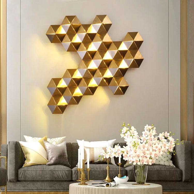 Honeycomb Nest Design Gold Led Wall Lamp