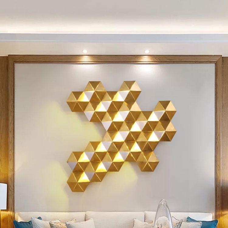 Honeycomb Nest Design Gold Led Wall Lamp - Image 7