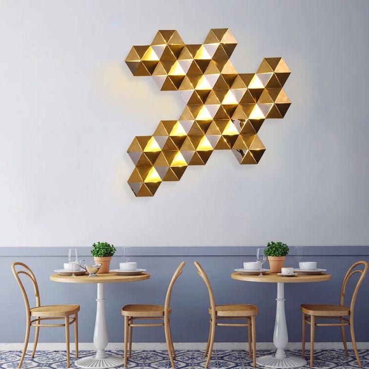 Honeycomb Nest Design Gold Led Wall Lamp - Image 6