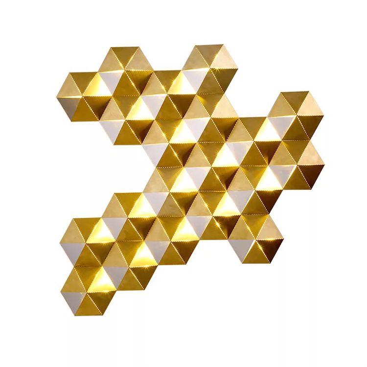 Honeycomb Nest Design Gold Led Wall Lamp - Image 4