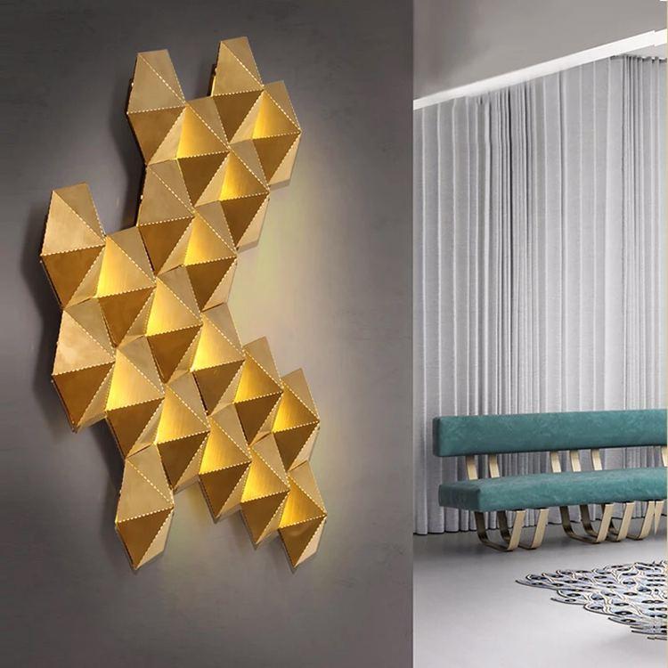 Honeycomb Nest Design Gold Led Wall Lamp - Image 3