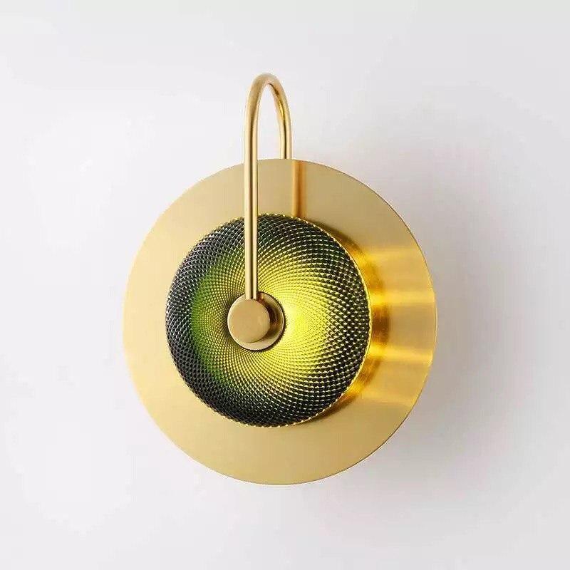 Nordic Postmodern Wrought Iron Glass Wall Light