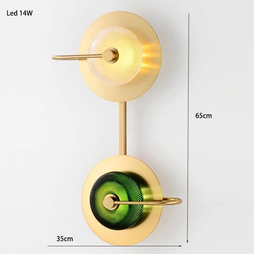 Nordic Postmodern Wrought Iron Glass Wall Light - Image 7