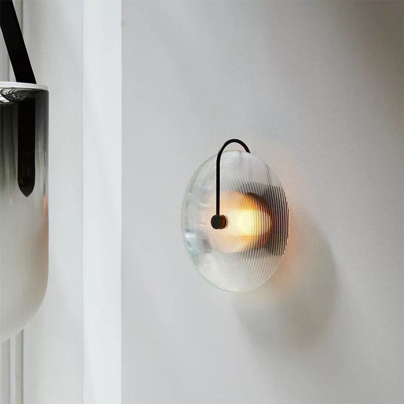 Round Minimalist Glass Scandinavian Wall Lamp - Image 4