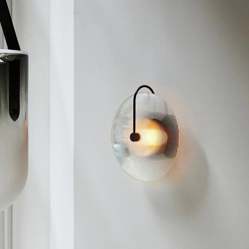 Round Minimalist Glass Scandinavian Wall Lamp - Image 2