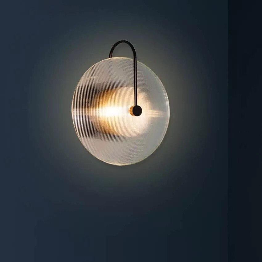 Round Minimalist Glass Scandinavian Wall Lamp - Image 3
