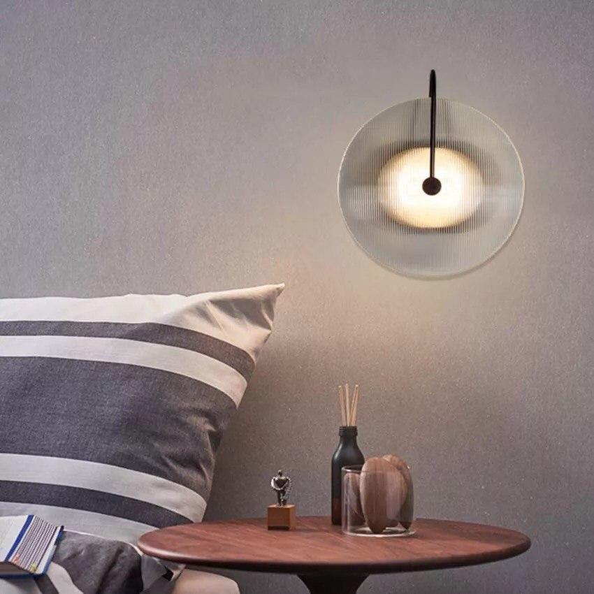 Round Minimalist Glass Scandinavian Wall Lamp