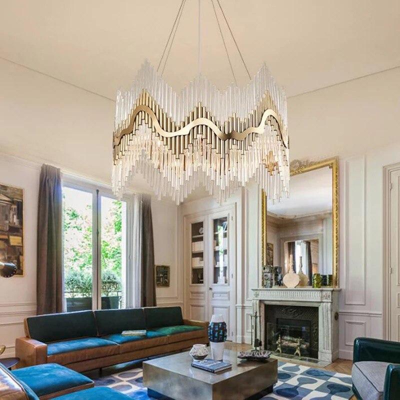Manggic Led Crystal Rod Pendant Light - Image 4