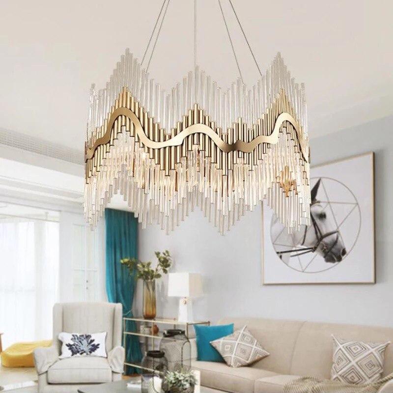 Manggic Led Crystal Rod Pendant Light - Image 3