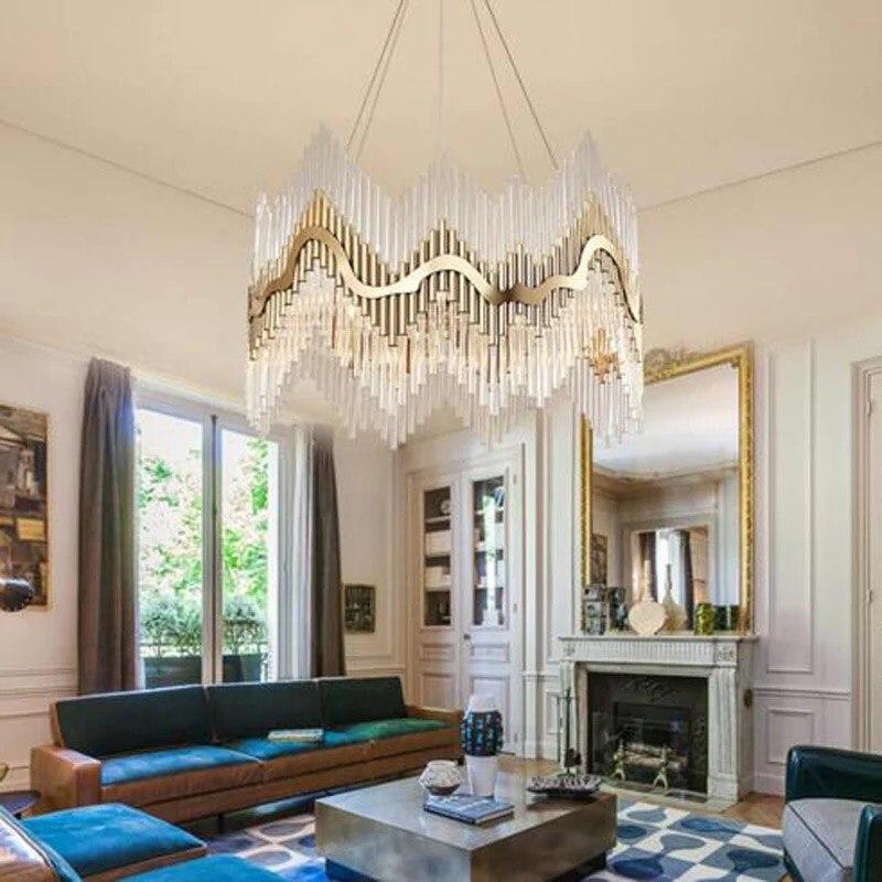 Manggic Led Crystal Rod Pendant Light - Image 2
