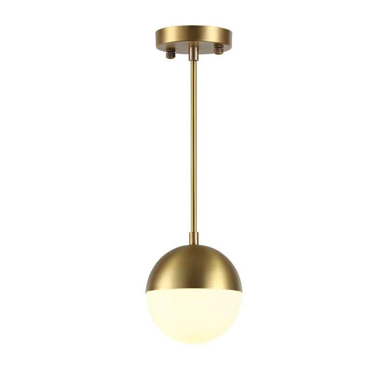 Brass Glass Ball LED Pendant Lights