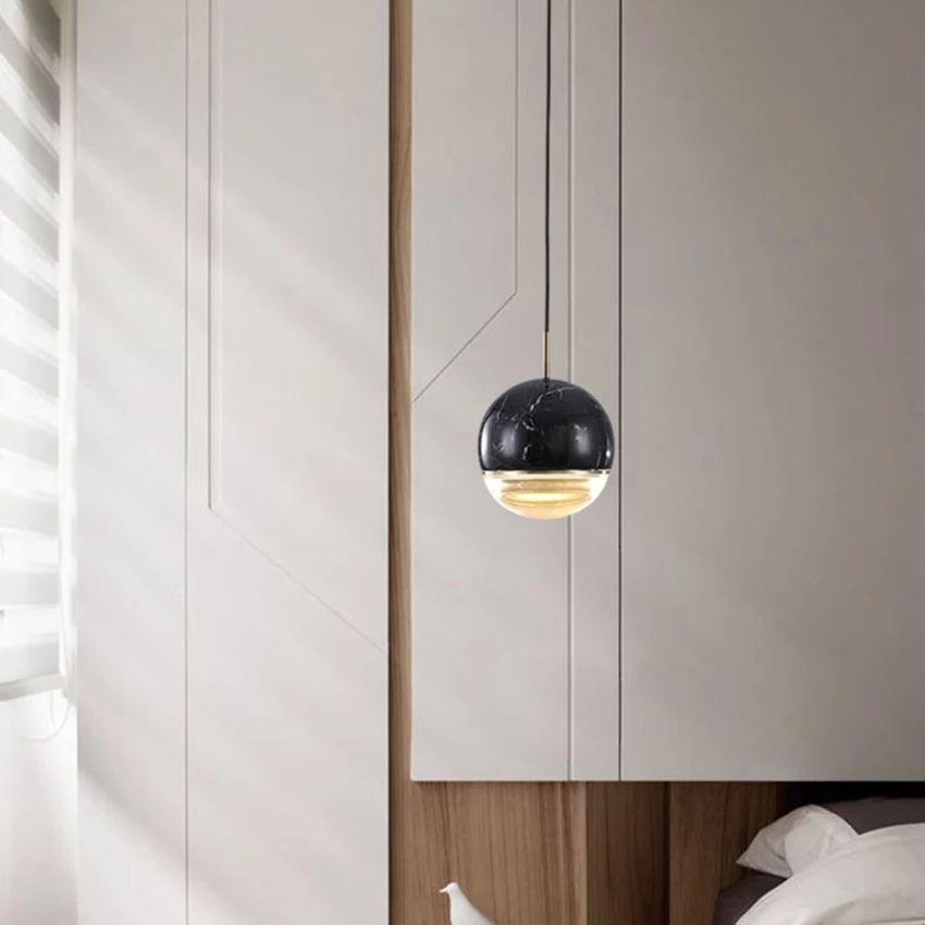 Modern Marble Ball led Pendant Light - Image 4