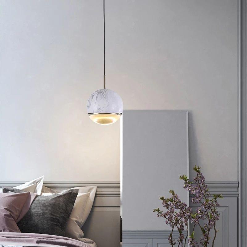Modern Marble Ball led Pendant Light - Image 6