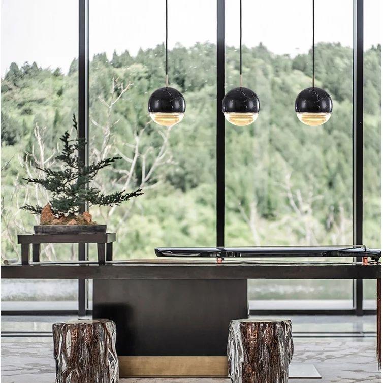 Modern Marble Ball led Pendant Light - Image 7