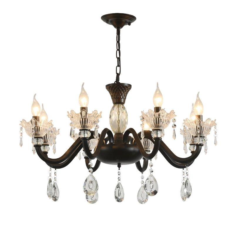Modern Nordic Vintage Crystal Chandelier Candle Lamp - Image 3