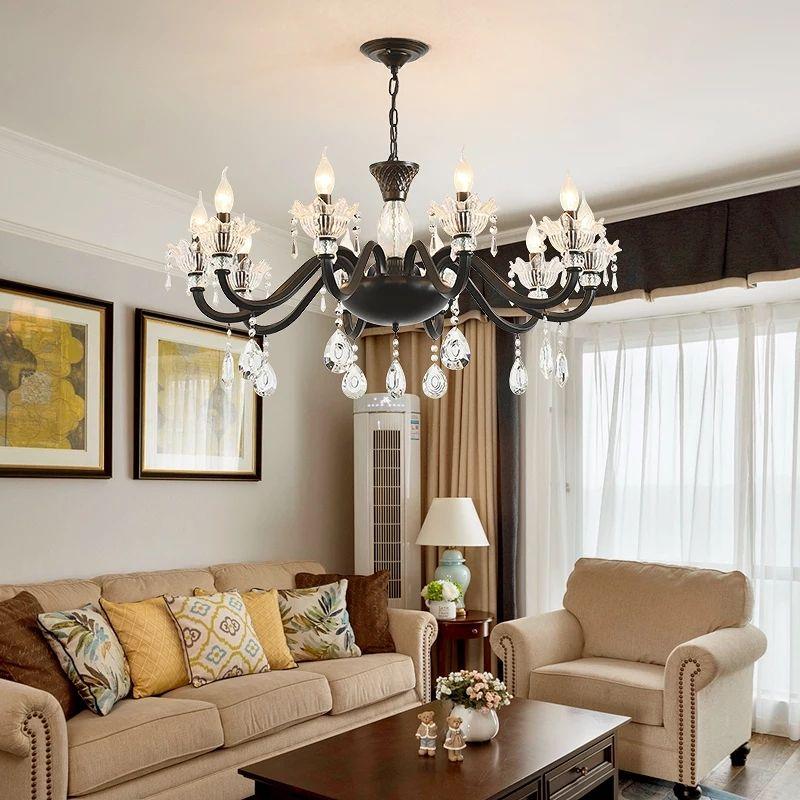 Modern Nordic Vintage Crystal Chandelier Candle Lamp - Image 5