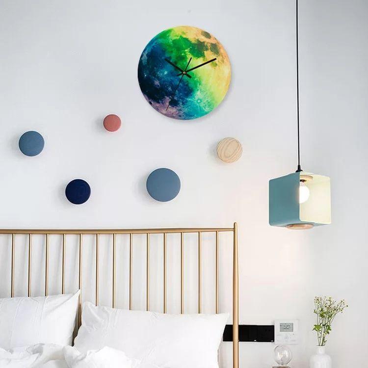 Creative Luminous Moon Design Wall Clock - Image 3