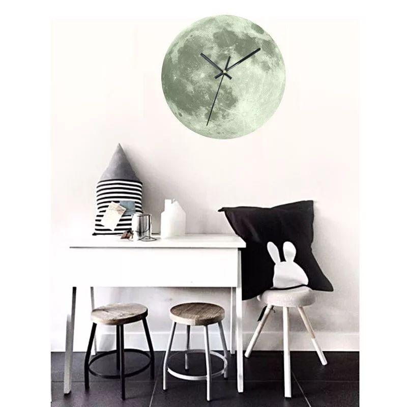Creative Luminous Moon Design Wall Clock - Image 5