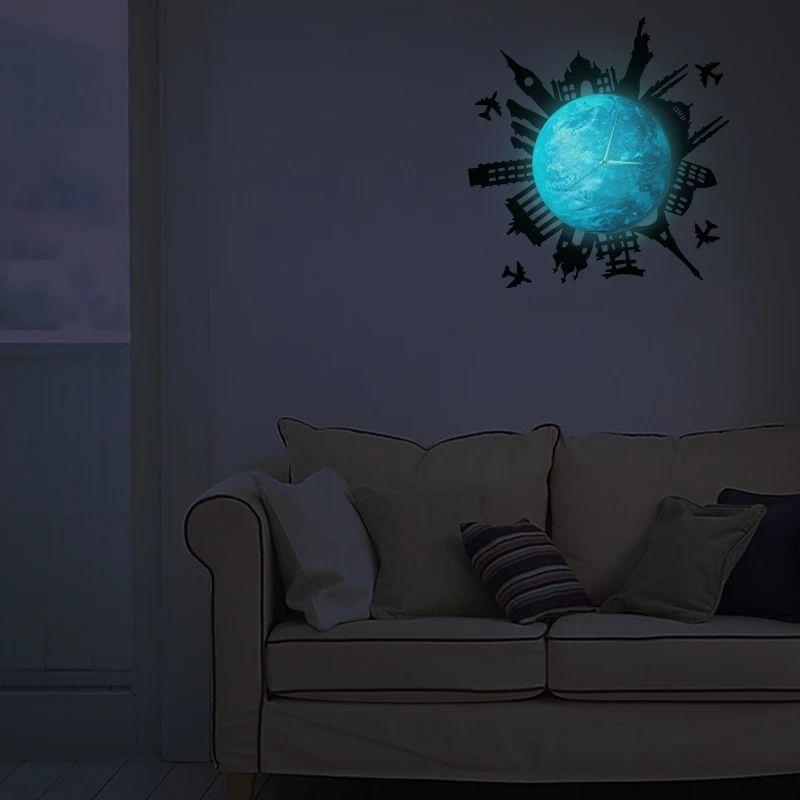 Creative Luminous Moon Design Wall Clock - Image 8