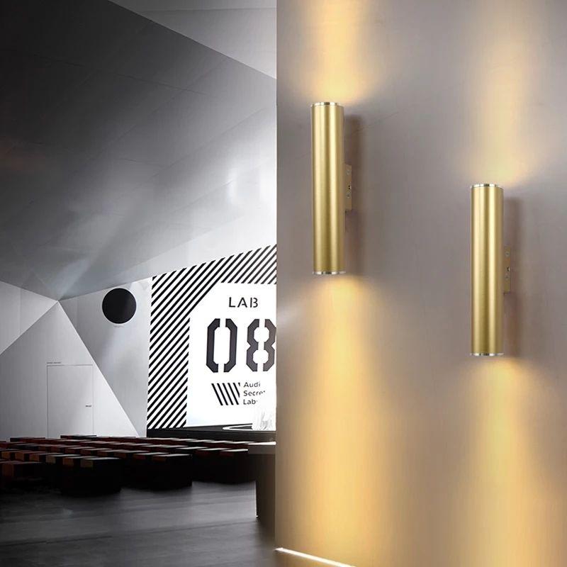 Modern Gold Cylinder LED Wall Lamp - Image 3