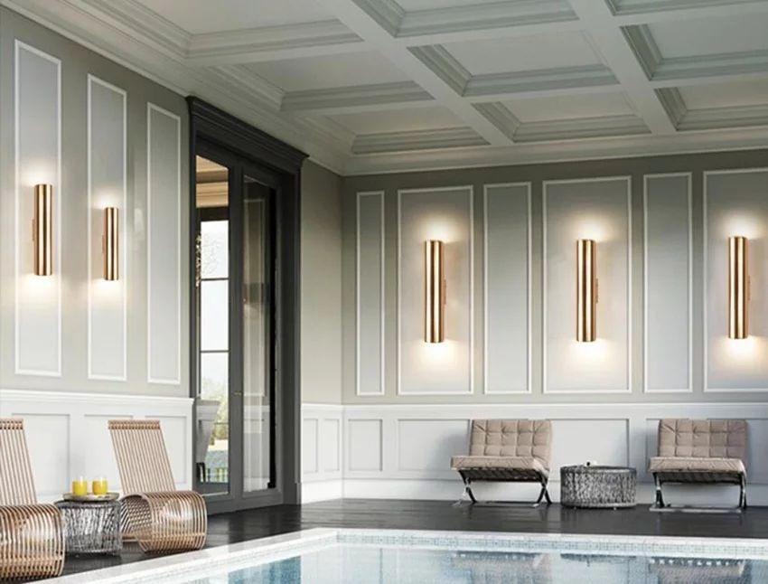 Modern Gold Cylinder LED Wall Lamp - Image 5