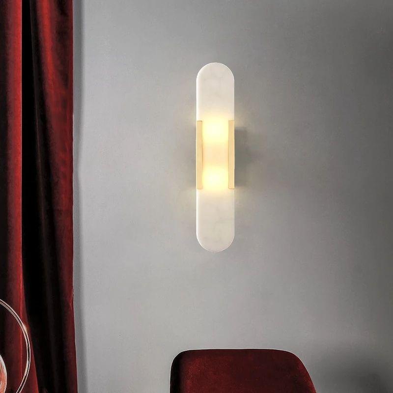 Post-modern Creative Natural Marble Wall LED Lamp - Image 10