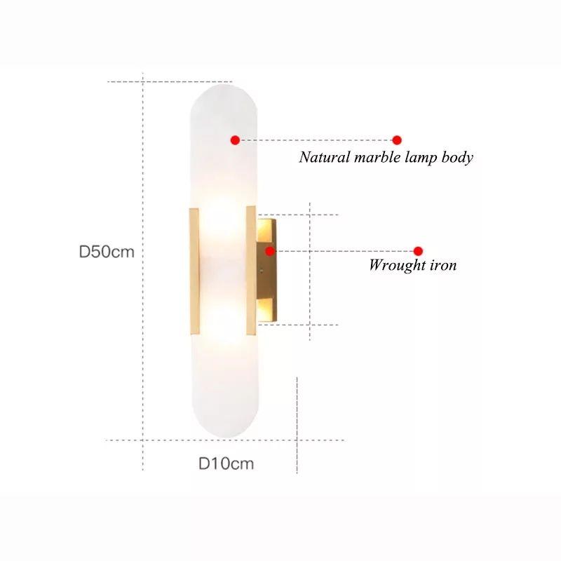 Post-modern Creative Natural Marble Wall LED Lamp - Image 5