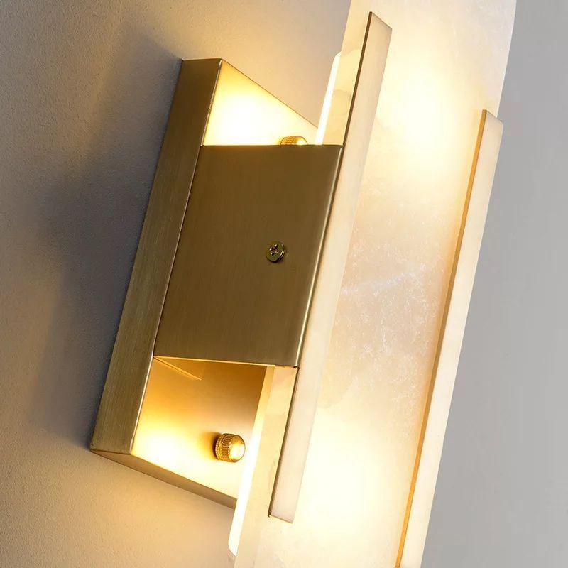 Post-modern Creative Natural Marble Wall LED Lamp - Image 4