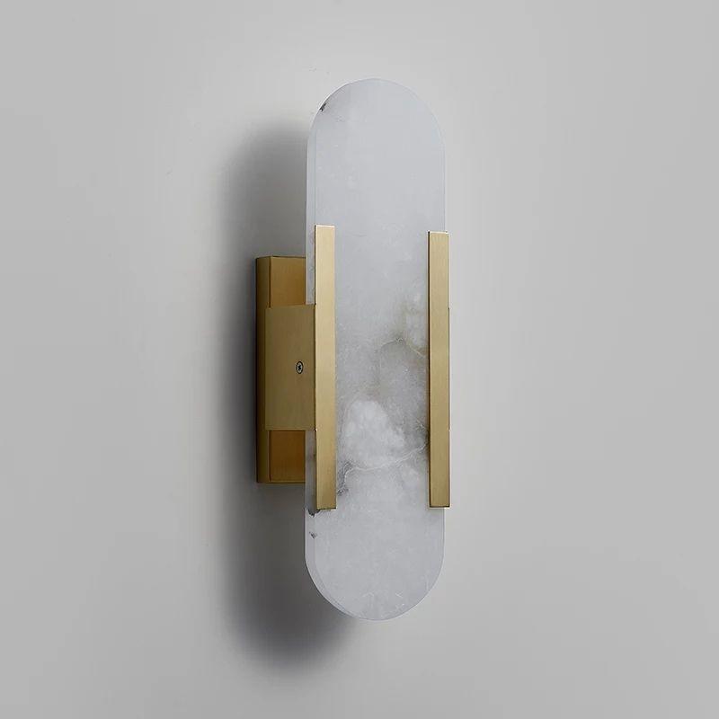 Post-modern Creative Natural Marble Wall LED Lamp - Image 3