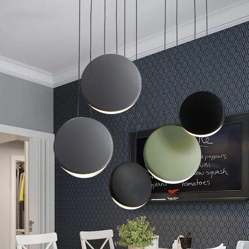Crescent pendant light