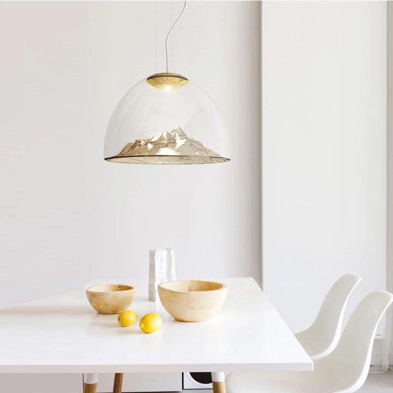 Modern Semi-Oval Nordic LED Pendant Light - Image 3