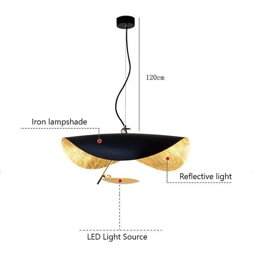 Modern Curved Surface Pendant Hat Lights - Image 5