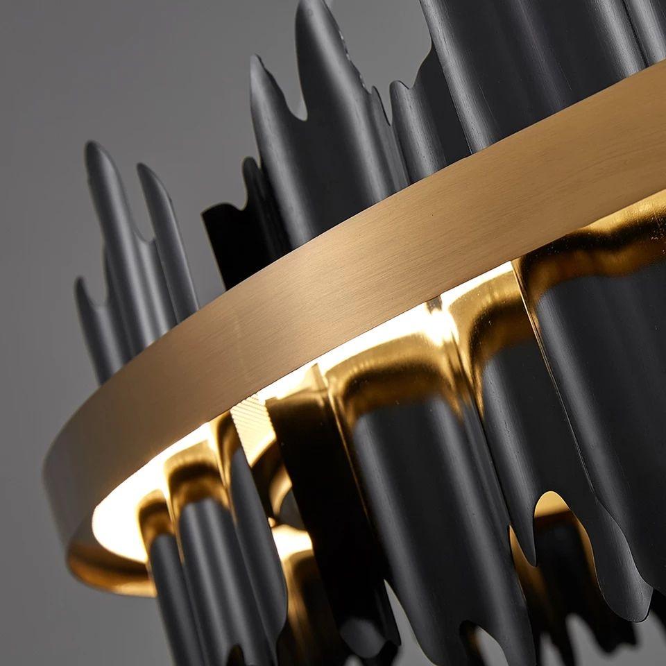 Modern Round Copper Chandelier Light - Image 3