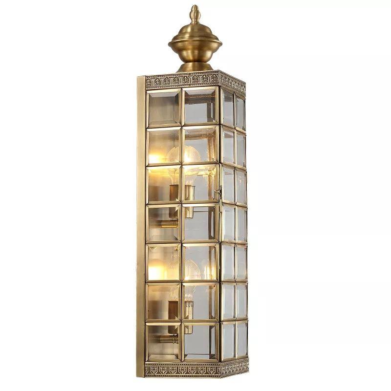 Outdoor European Waterproof Copper Glass Wall Lamp - Image 11