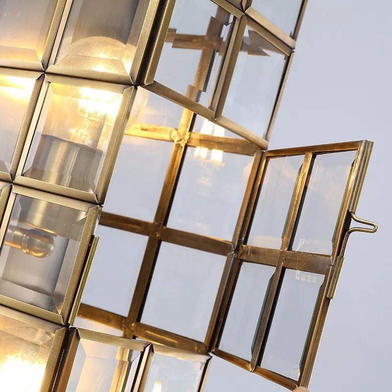 Outdoor European Waterproof Copper Glass Wall Lamp - Image 8