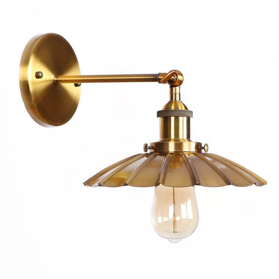 Indoor Brass Vintage Wall Sconce - Image 6